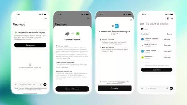 OpenAI has launched a new Personal Finance experience inside ChatGPT which allows users to connect their financial accounts, chat with the AI assistant to