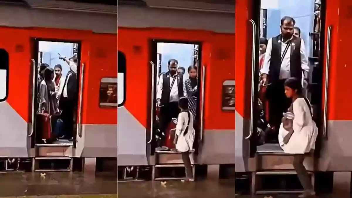 Young Woman Asked To Deboard Train Amid Heavy Rain At Night By TTE