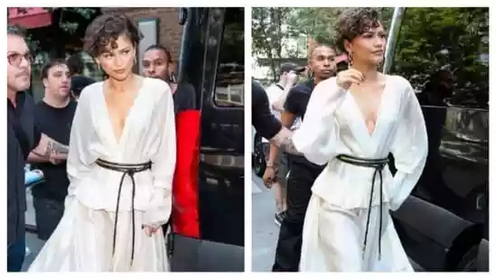 Zendaya rocks goddess energy in flowy dress for The Odyssey's first promo tour