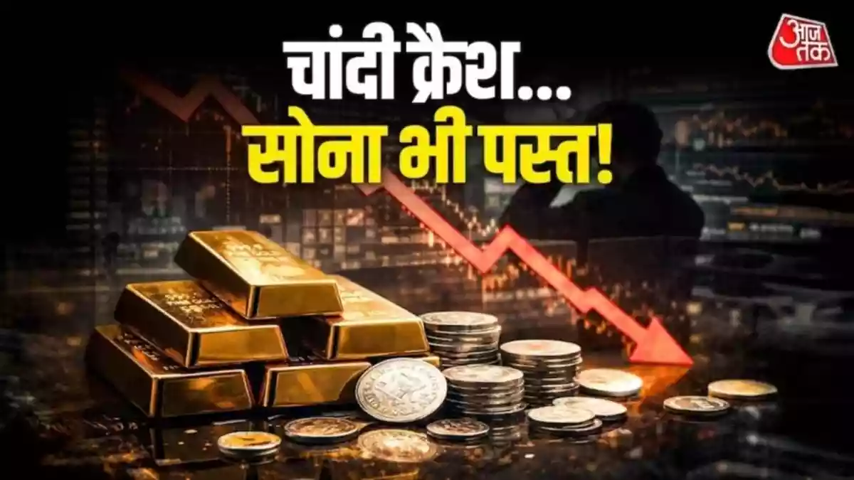 Gold-Silver Rate Fall: सोना-चांदी की कीमतों में गिरावट का सिलसिला जारी है. सप्ताह के पहले दिन सोमवार को एमसीएक्स पर कारोबार की शुरुआत होने के साथ ही चांदी 5000 रुपये प्रति किलो से ज्यादा फिसल गई, तो