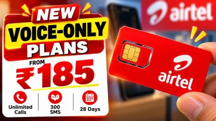 Airtel ने यूजर्स के लिए तीन नए Voice-Only रिचार्ज प्लान पेश किए हैं. इनकी कीमत 185 रुपये से शुरू होती है. इन प्लान्स में अनलिमिटेड कॉलिंग और 300 SMS की सुविधा मिलती है. अगर आप इंटरनेट का इस्तेमाल नहीं