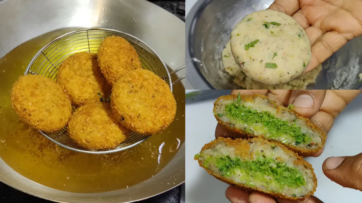 आलू मटर की चटपटी टिक्की