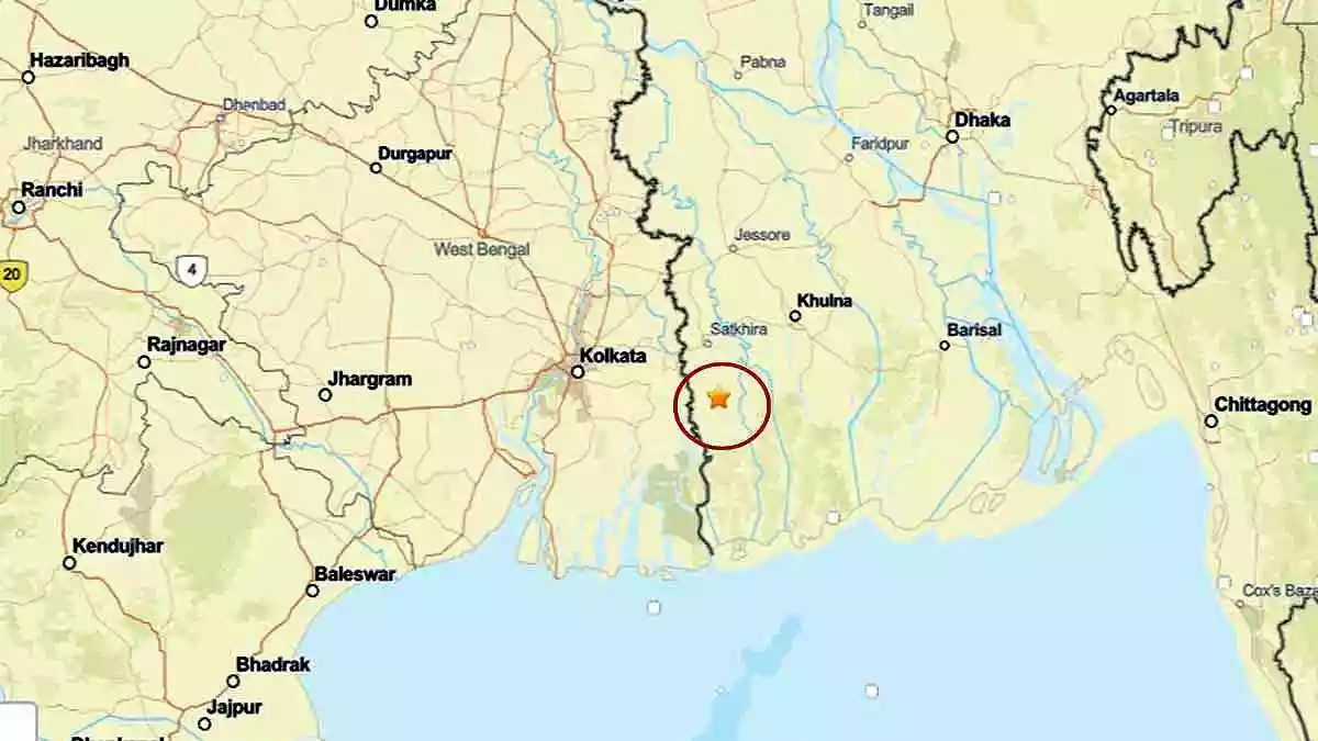 भारत-बांग्लादेश बॉर्डर के पास भूकंप का केंद्र