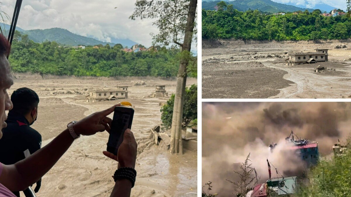 नेपाल के रसुवा में बुधवार सुबह भोटेकोशी नदी में आई तेज बाढ़ ने टिमुरे बाजार को कुछ ही मिनटों में बहा दिया और तीन घंटे के भीतर चार जिलों तक पहुंच गई. मौसम विभाग के मुताबिक 55 किमी प्रति