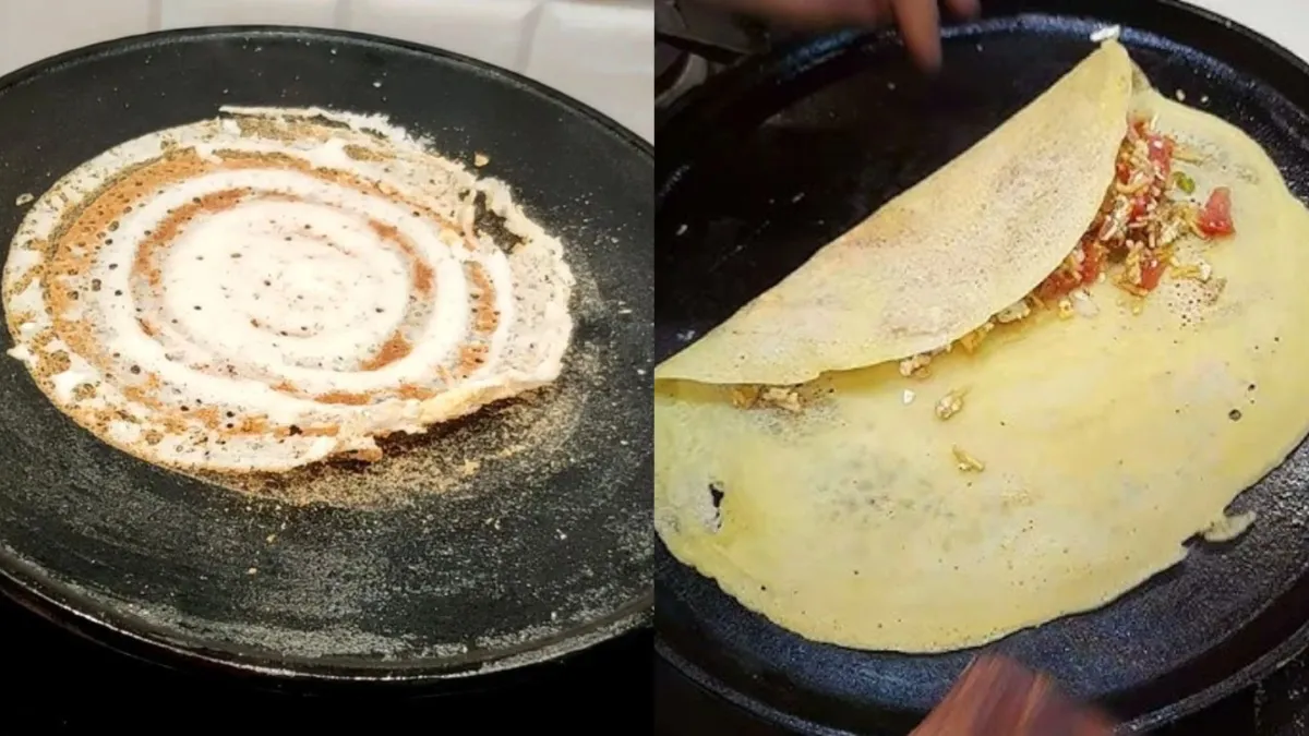 डोसा बनाने के लिए नहीं है नॉन स्टिक पैन तो लोहे के तवे पर इन