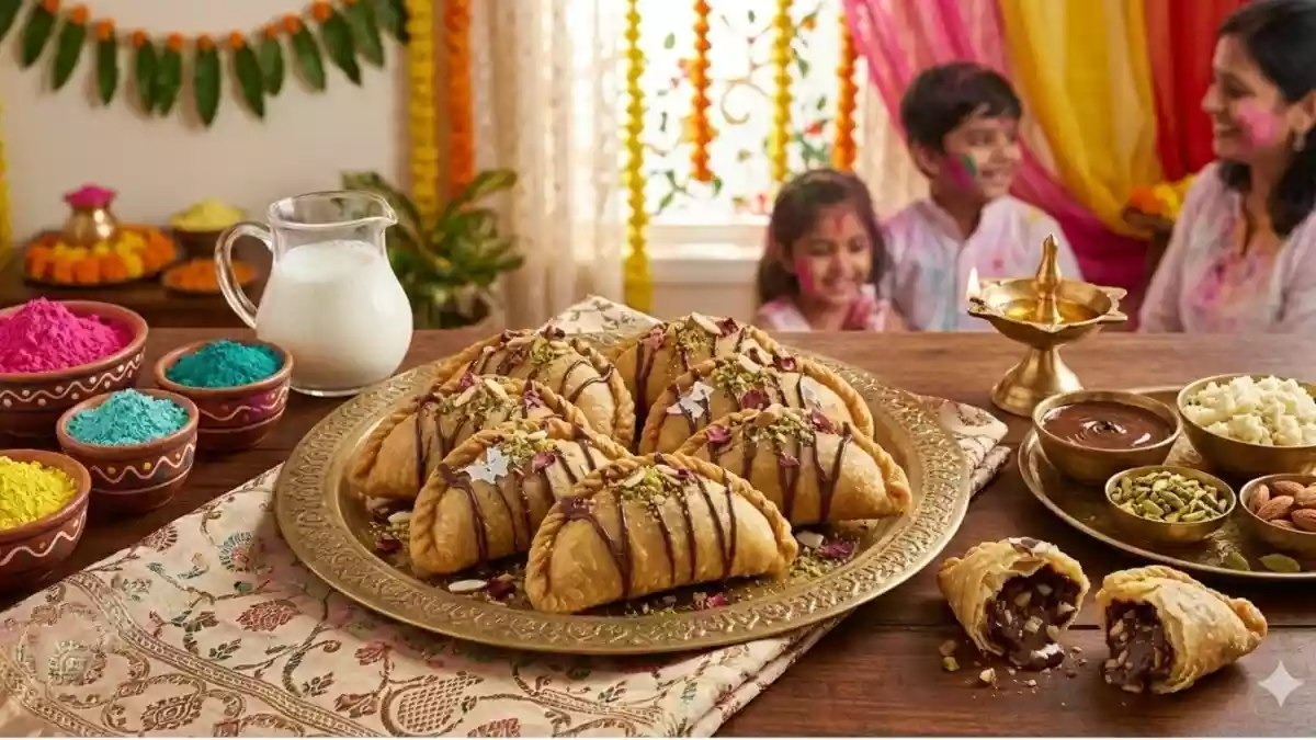 होली पर बनाएं फ्यूजन चॉकलेट गुजिया