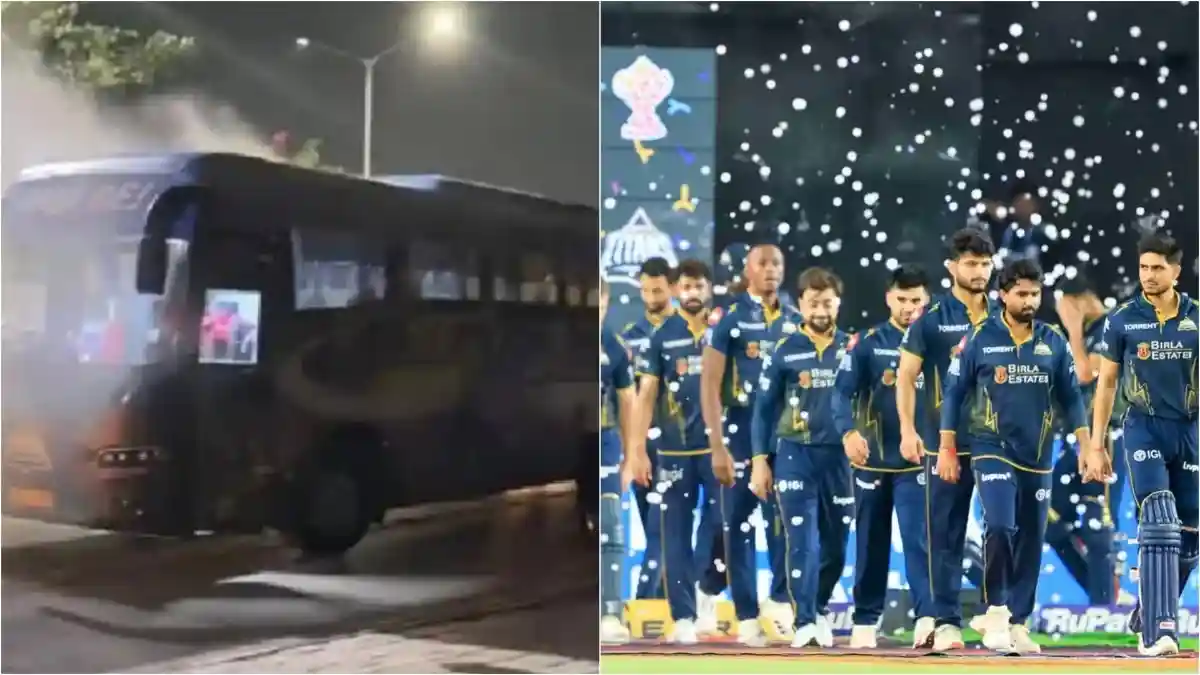 IPL 2026 फाइनल में हार के बाद गुजरात टाइटन्स के खिलाड़ियों और सपोर्ट स्टाफ को उस समय परेशानी का सामना करना पड़ा, जब होटल लौट रही टीम बस में शॉर्ट सर्किट के कारण खराबी आ गई. बस के अंदर धुआं