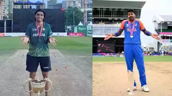PAK क्रिकेटर ने पंड्या की नकल उतारी