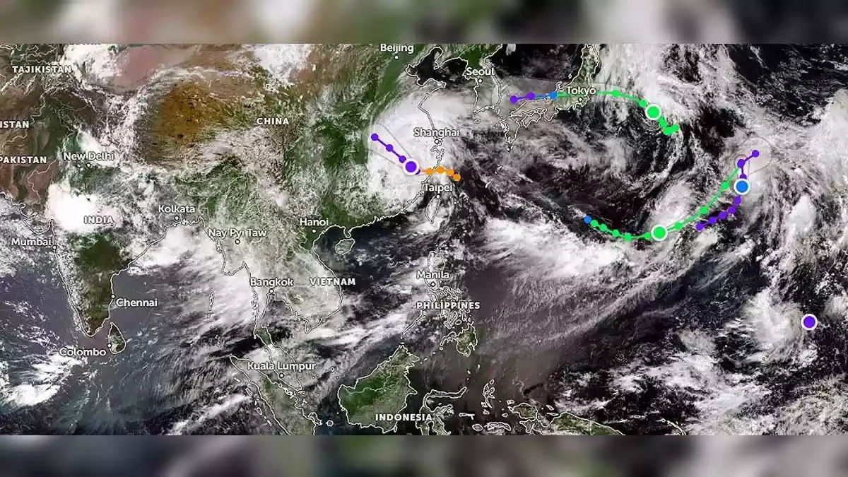 पश्चिमी प्रशांत में 5 तूफानों का महासंकट