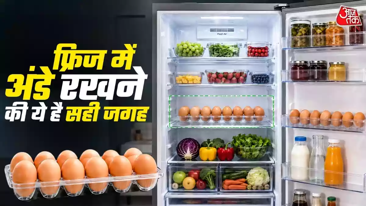 ज्यादातर लोग फ्रिज के दरवाजे में बने एग ट्रे में अंडे स्टोर करते हैं, लेकिन यह आदत आपकी सेहत पर भारी पड़ सकती है. एक्सपर्ट्स के मुताबिक, अंडों को कहां स्टोर करना चाहिए, इस बारे में जानना