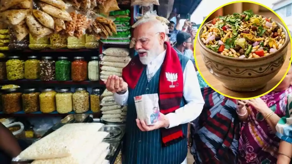 पीएम मोदी ने चखी बंगाल की फेमस झालमुड़ी