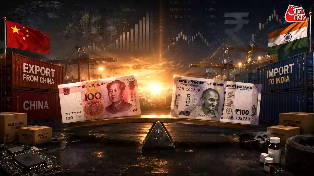 चीन की करेंसी की तुलना में भारतीय रुपया इस साल गिरा है, जिस कारण चीन से आने वाले वस्‍तुओं के दाम बढ़े हैं और चीन को इससे फायदा पहुंच रहा है. आइए समझते हैं कैसे... वेस्‍ट एशिया संकट और