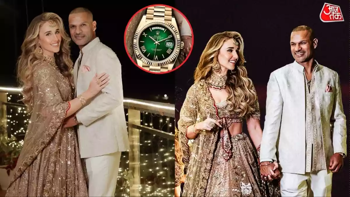 शिखर धवन ने पहनी 18K सोने की घड़ी