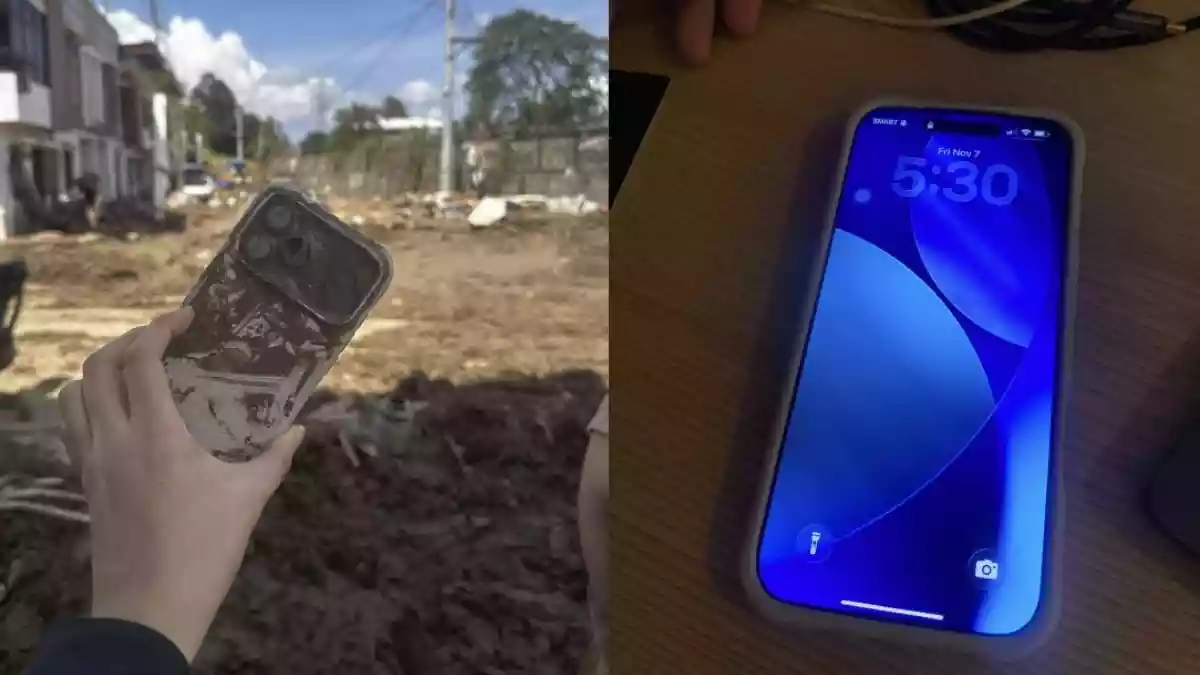 तीन दिन तक कीचड़ में दबा रहा iPhone